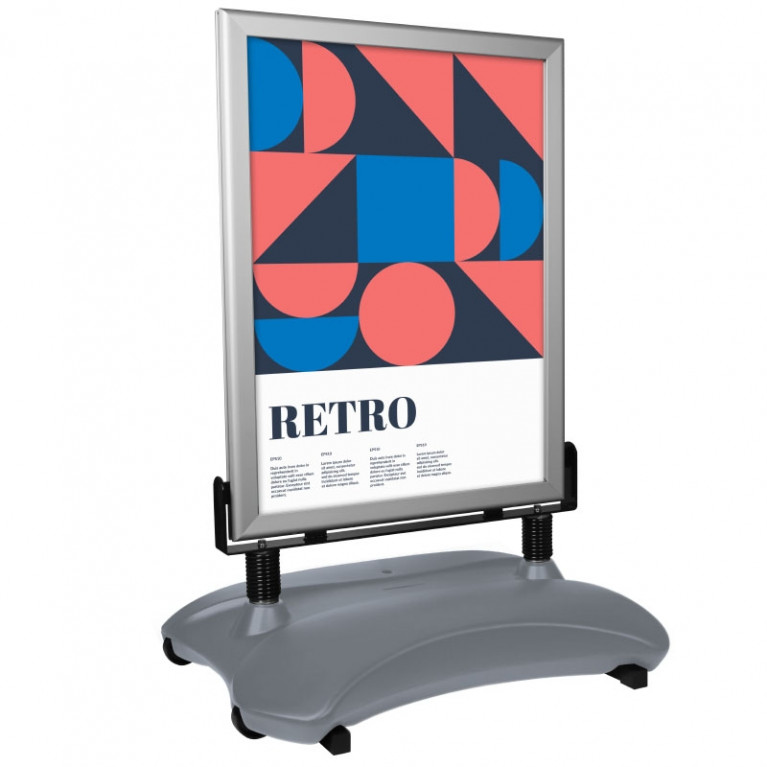 Stoepbord B1 DutchPro Zilver