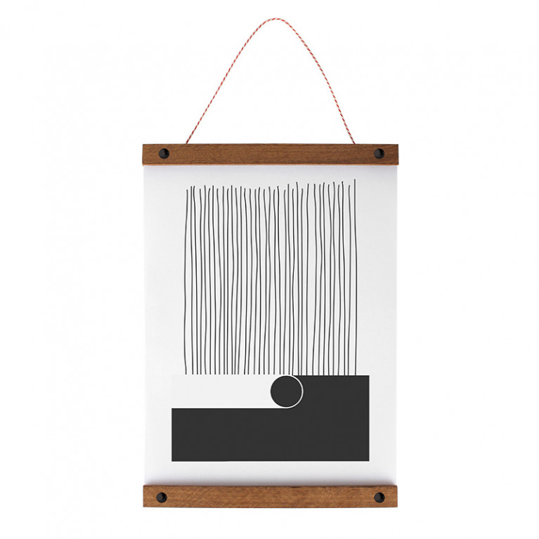 Posterhanger Hout Zwart 60 cm