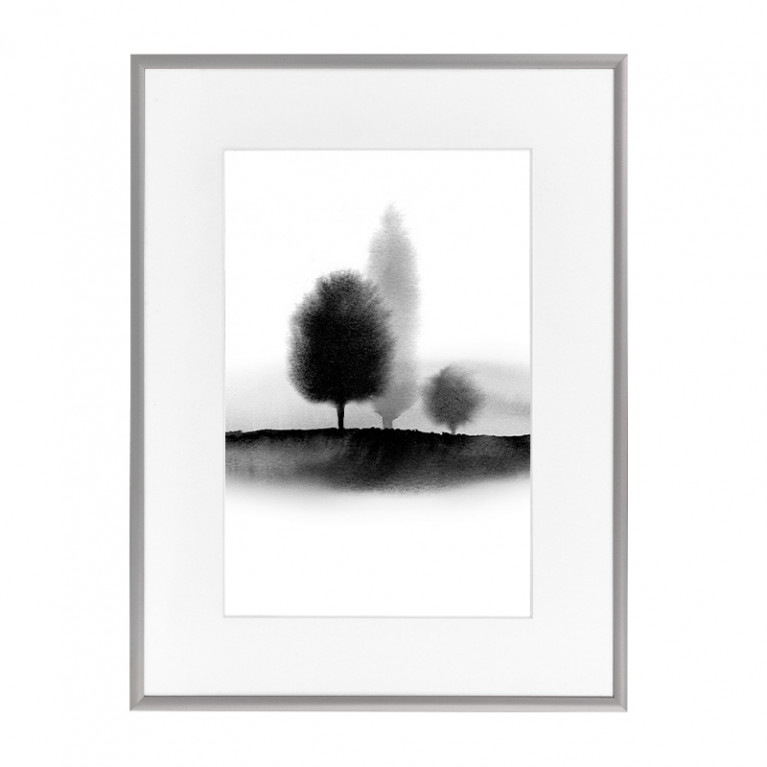 Wissellijst 50x50cm Zilver met print