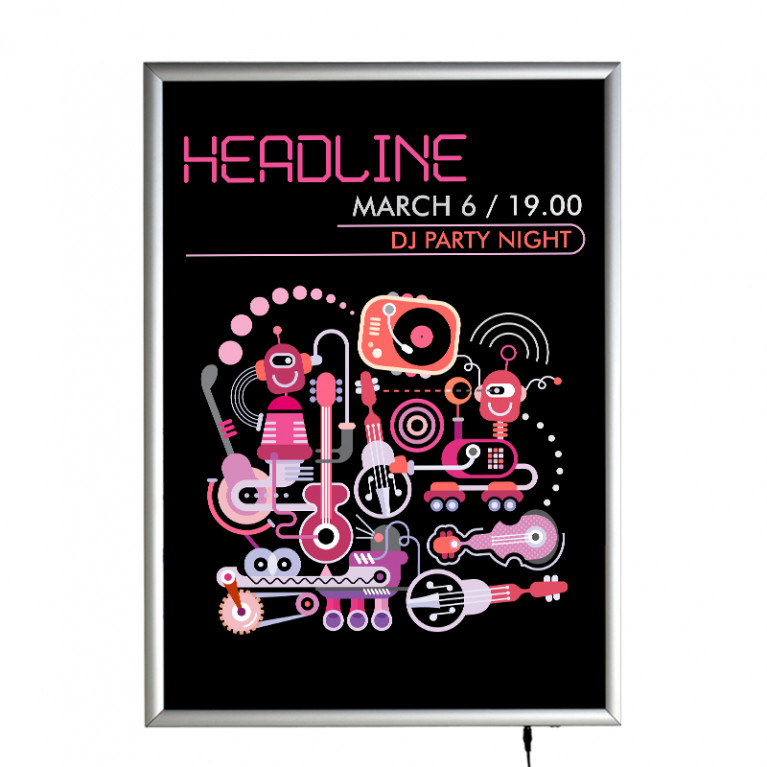 Kliklijst LED A2 25mm - Art Print