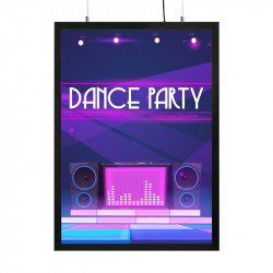 LED Bord Eco Magnetisch Zwart A4 Dubbelzijdig - Art Print