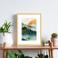 Wissellijst A2 Hout met print aan muur