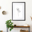 Wissellijst A2 Hout Zwart – Sfeer Lineart Klaproos