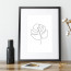Wissellijst 50x50cm Hout Zwart – Sfeer Lineart Monstera
