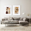 Wissellijst 60x80cm Wit met print aan muur