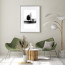 Wissellijst A4 Zilver met print aan muur