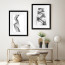 Wissellijst A0 Hout Zwart Breed met print aan muur