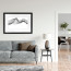 Wissellijst 40x60cm Hout Zwart Breed met print aan muur