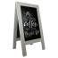 Krijtstoepbord Steigerhout 75x135cm Zijaanzicht