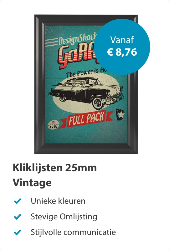 Kliklijsten 25mm Vintage
