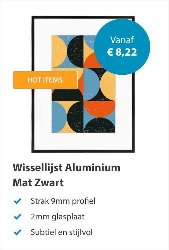 Wissellijsten Zwart