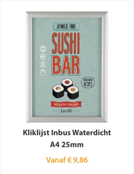 Kliklijst Waterdicht A4 25mm