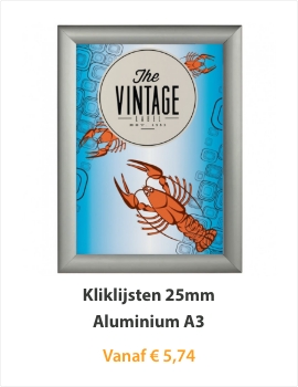 Kliklijsten Aluminium A3 25mm